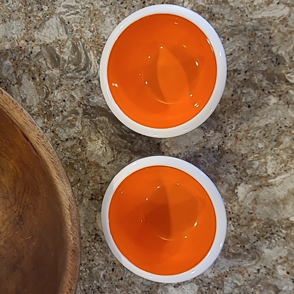 Terramoto Ceramic Custard Bowls Spring Carrots Easter - Picture 2 of 6